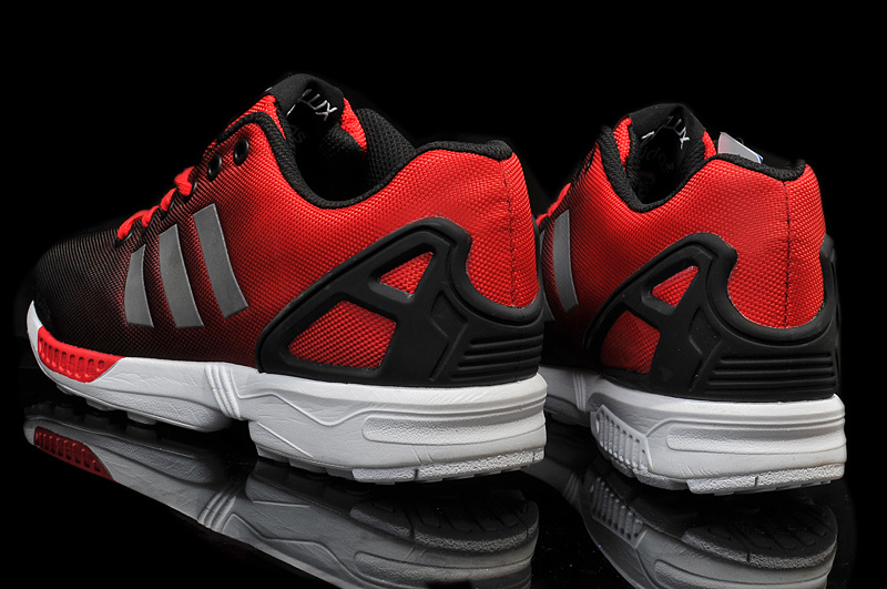 adidas hommes zx flux reflective gradient noir blanc sport rouge